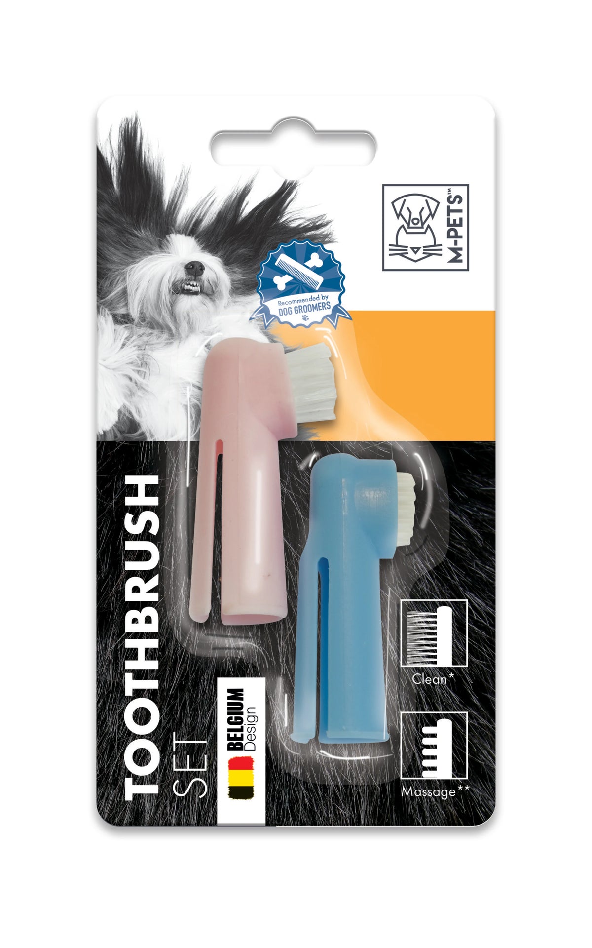 M-PETS Toothbrush Set of 2pcs