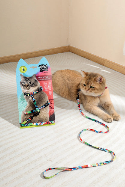 M-PETS Urban Style Freestyle Cat Harness & Leash Set