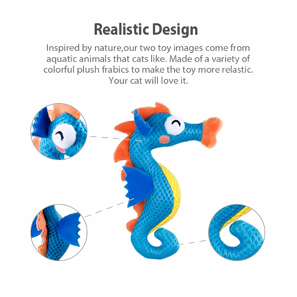 GiGwi Dental Mesh Seahorse - Blue