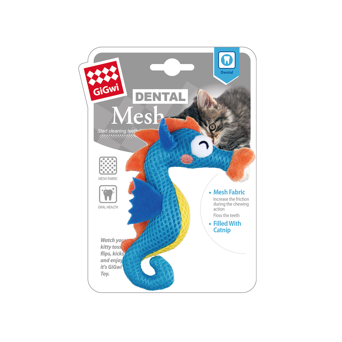 GiGwi Dental Mesh Seahorse - Blue