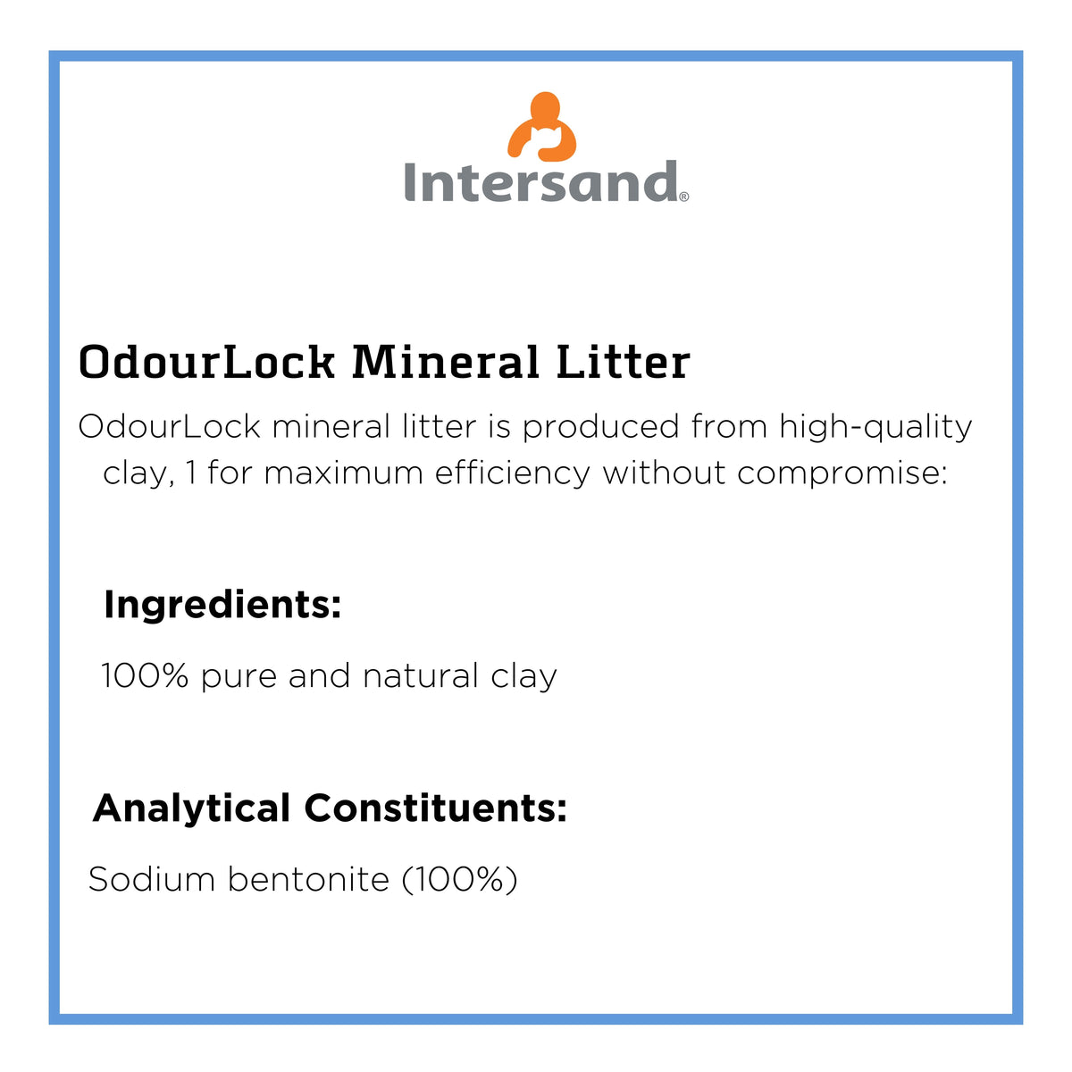 Intersand Odourlock Unscented Cat Litter - 12 Kgs