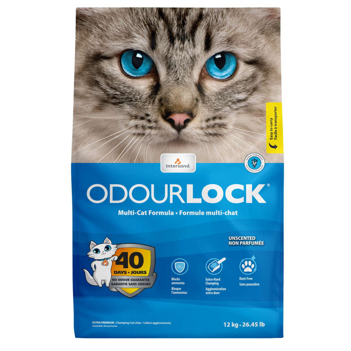 Intersand Odourlock Unscented Cat Litter - 12 Kgs