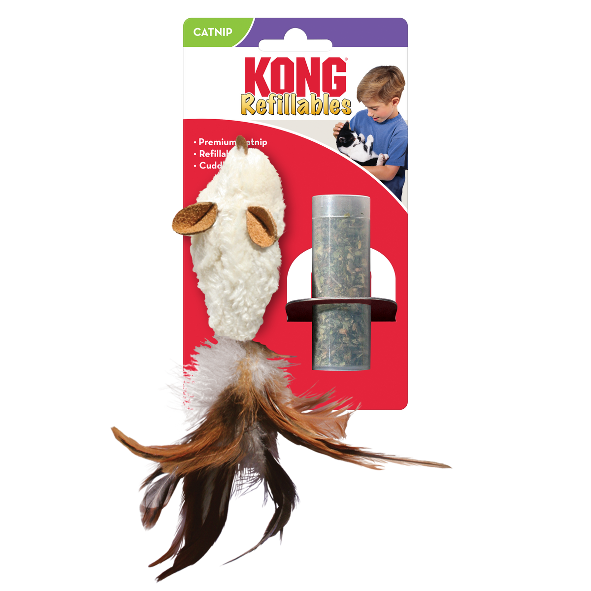 KONG Refillables Feather Mouse